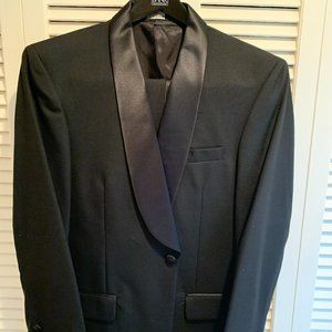 Black tuxedo with satin lapel